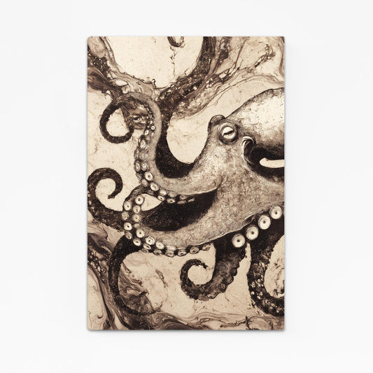 Antique Ink Plate Octopus Wall Decor – antique ink plate octopus canvas print