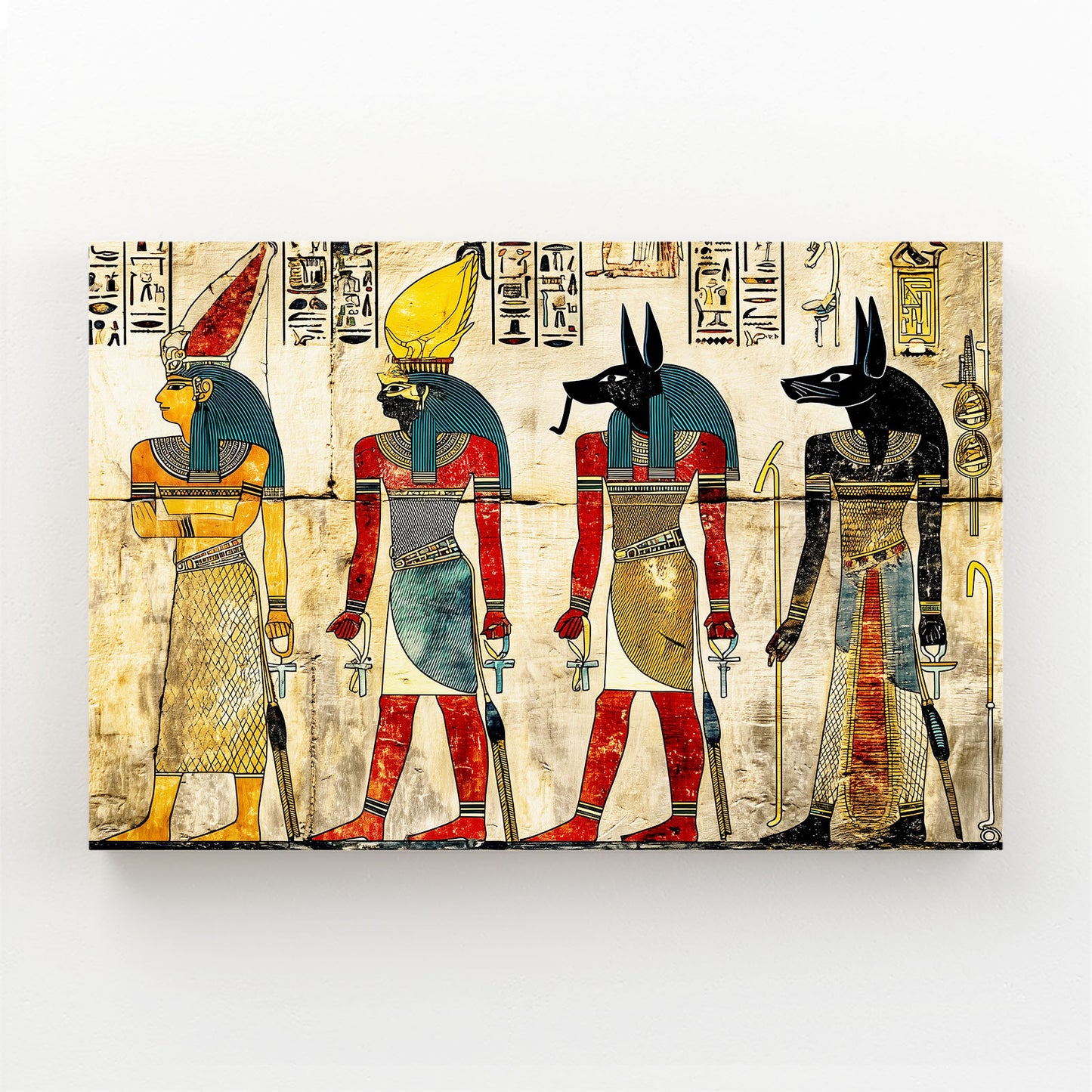 Anubis And Gods Illustration Egyptian Canvas Art – anubis and gods illustration egyptian canvas print