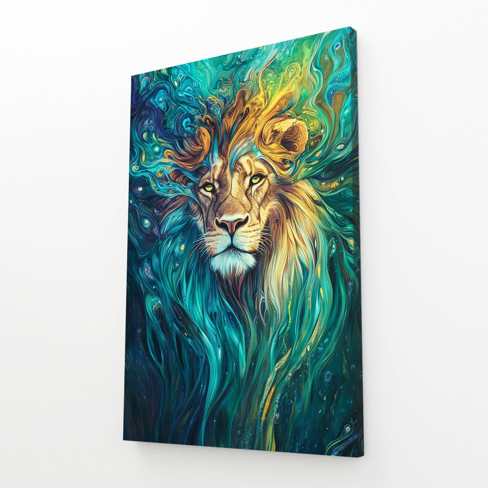 Aqua Spirit Lion Artwork