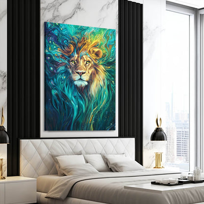 Aqua Spirit Lion Artwork
