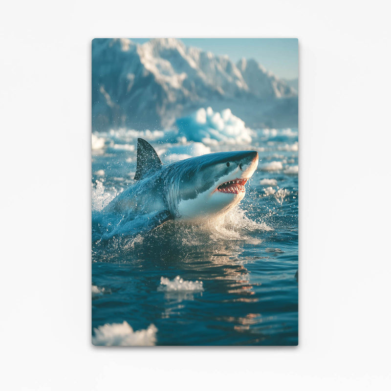 Arctic Breach Shark Canvas Art – arctic breach shark canvas print