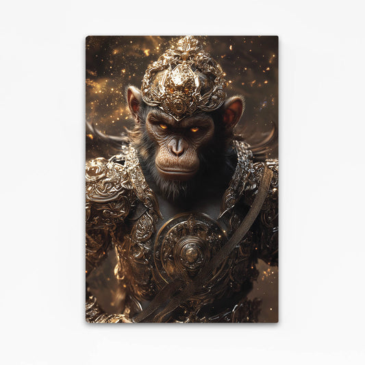 Armored Golden Helmet Monkey Wall Decor – armored golden helmet monkey canvas print
