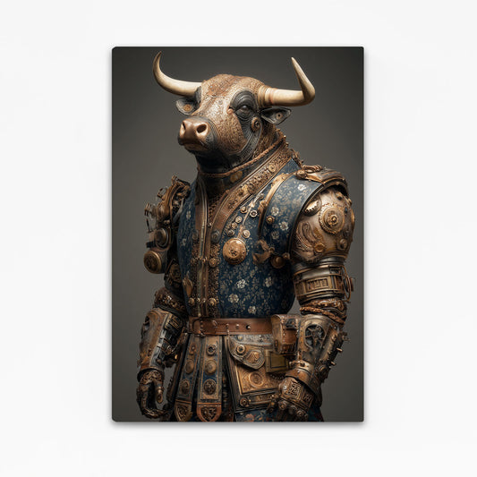 Armored Mechanical Bull Steampunk Wall Decor – armored mechanical bull steampunk canvas print
