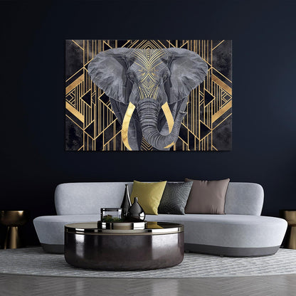 Art Deco Elephant Wall Art