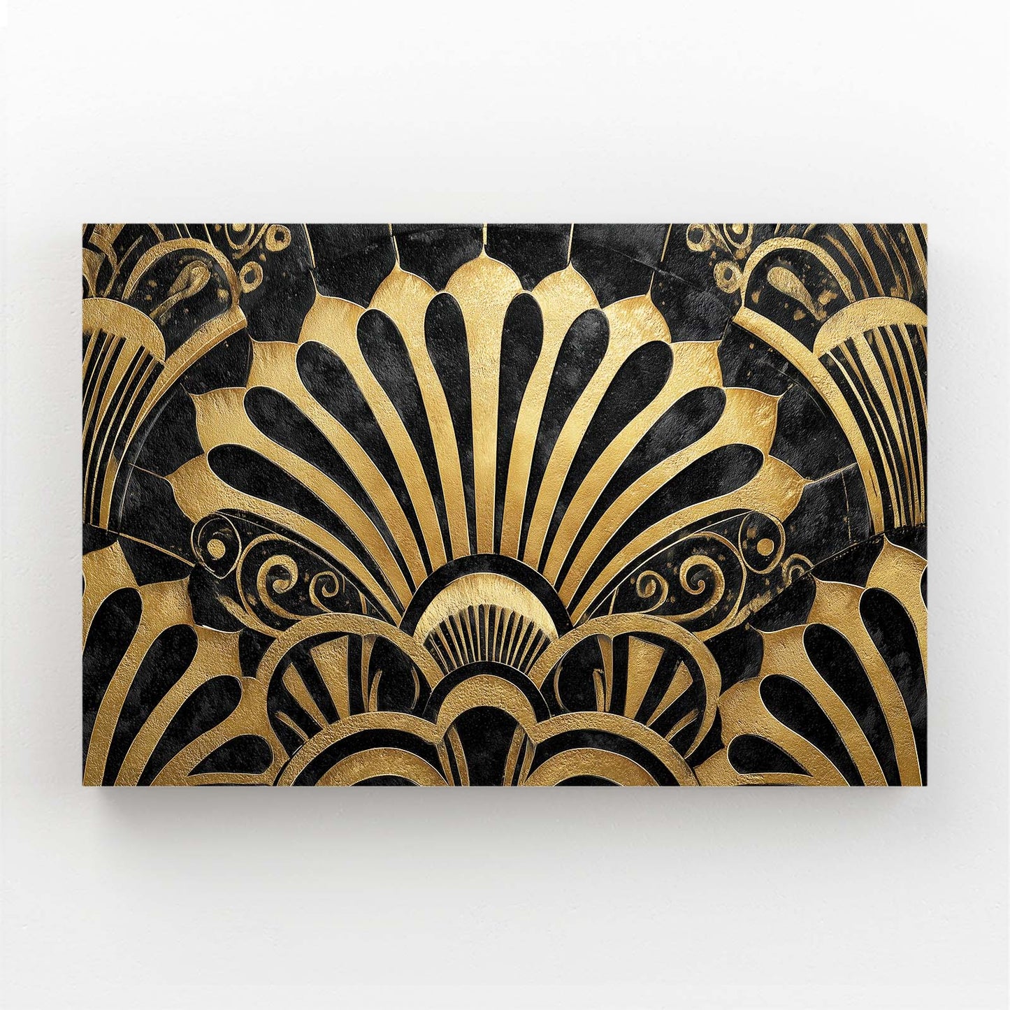 Art Deco Fans Gold Canvas – art deco fans gold canvas print