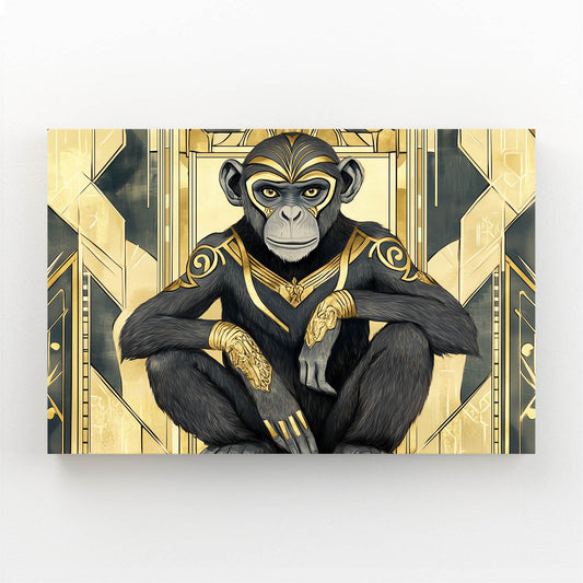 Art Deco Gilded Monkey Canvas Art – art deco gilded monkey canvas print