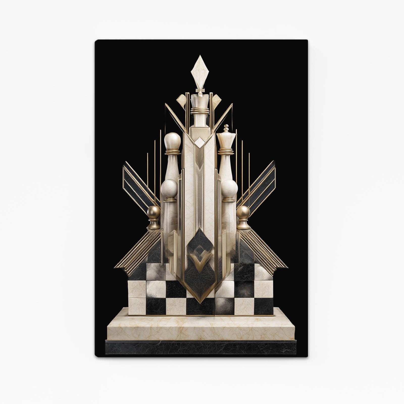 Art Deco Throne Chess Wall Art – art deco throne chess canvas print