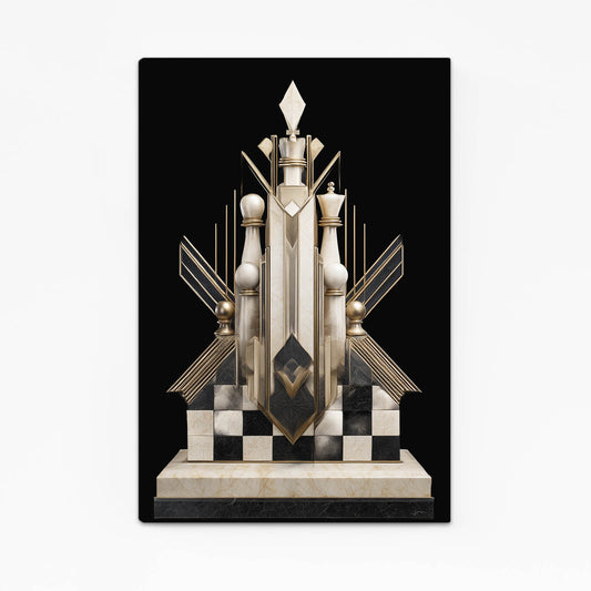 Art Deco Throne Chess Wall Art – art deco throne chess canvas print