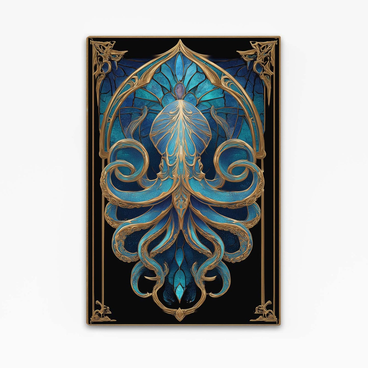 Art Nouveau Panel Octopus Canvas Art – art nouveau panel octopus canvas print