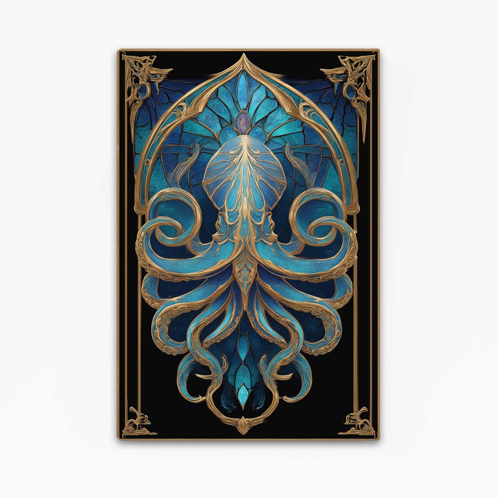 Art Nouveau Panel Octopus Canvas Art – art nouveau panel octopus canvas print