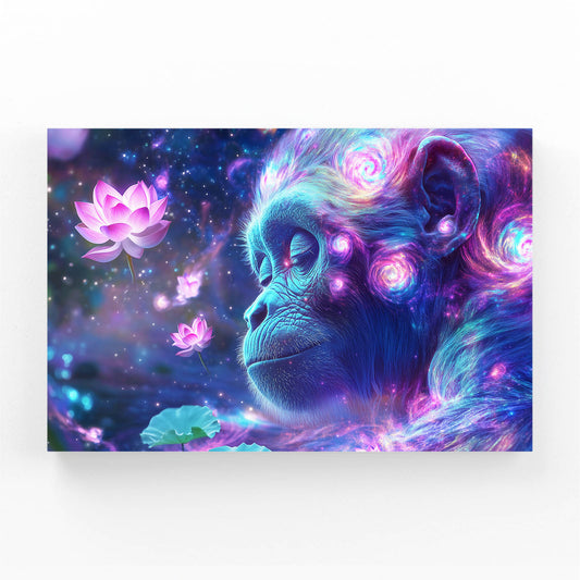 Astral Lotus Dream Monkey Wall Art – astral lotus dream monkey canvas print