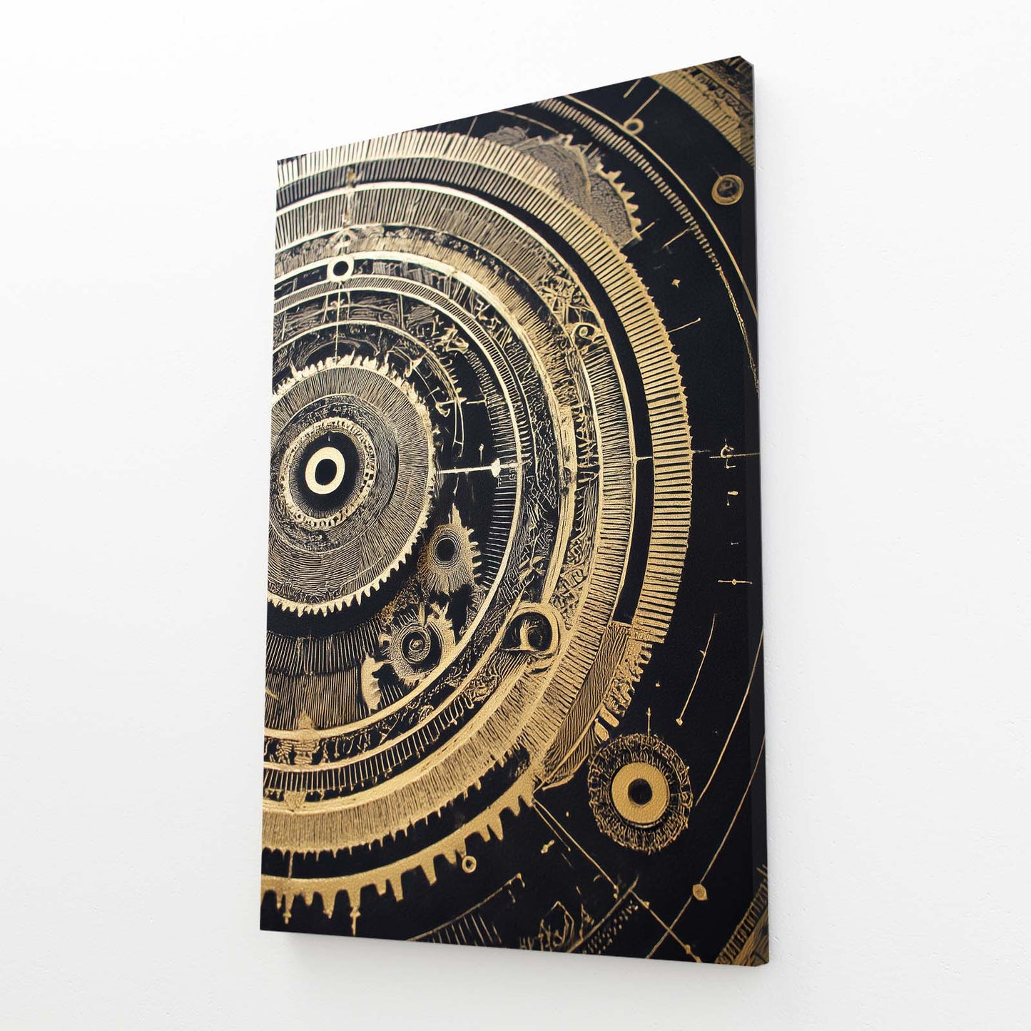 Astrolabe Gold Dial Canvas – angled canvas view on white background