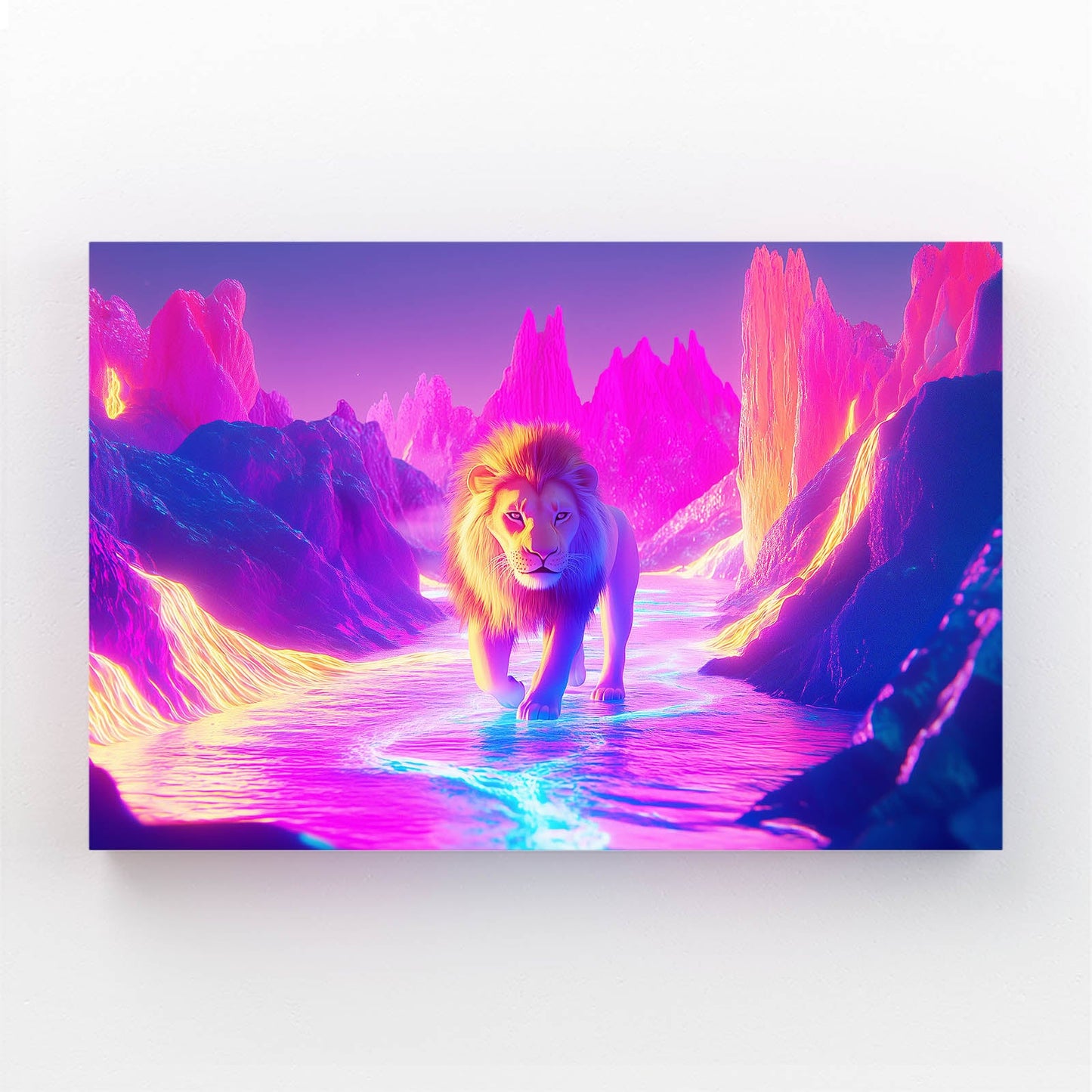 Aurora Path Lion Wall Art