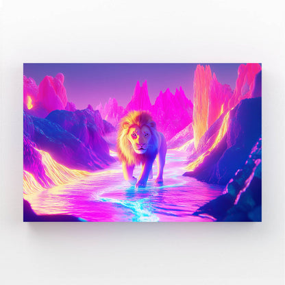 Aurora Path Lion Wall Art