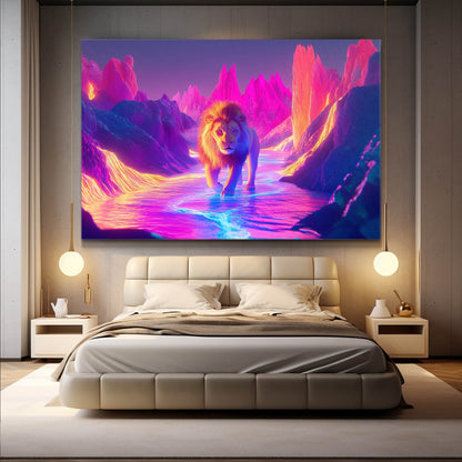 Aurora Path Lion Wall Art