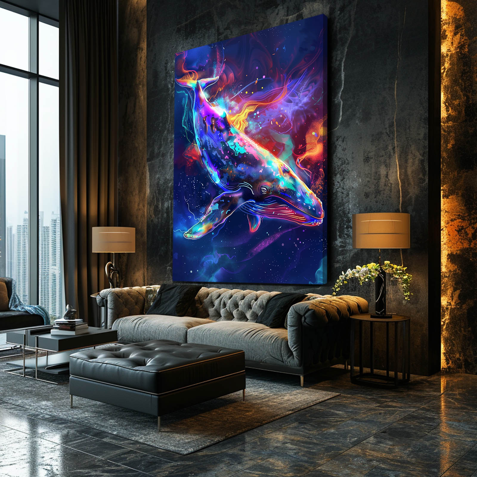 Aurora Pulse Whale Art