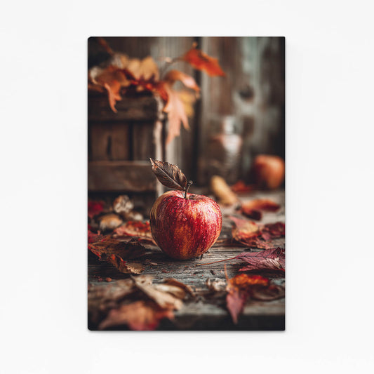 Autumn Leaves Rustic Apple Art – autumn leaves rustic apple canvas print