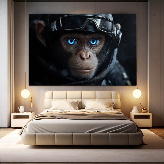 Aviator Goggles Monkey Wall Decor – styled in a furnished interior