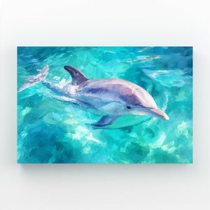 Azure Impression Dolphin Art