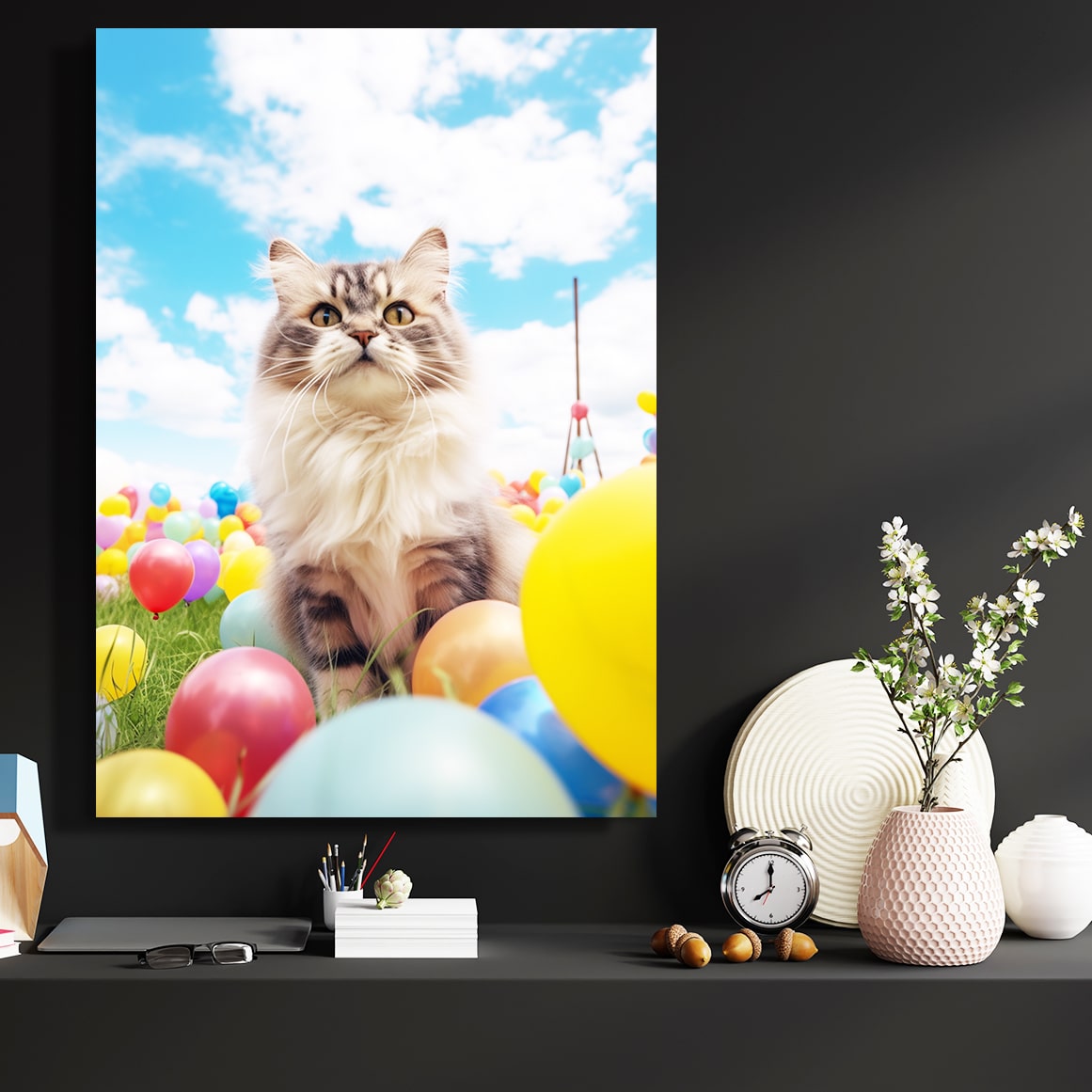 Balloon Cat Wall Art