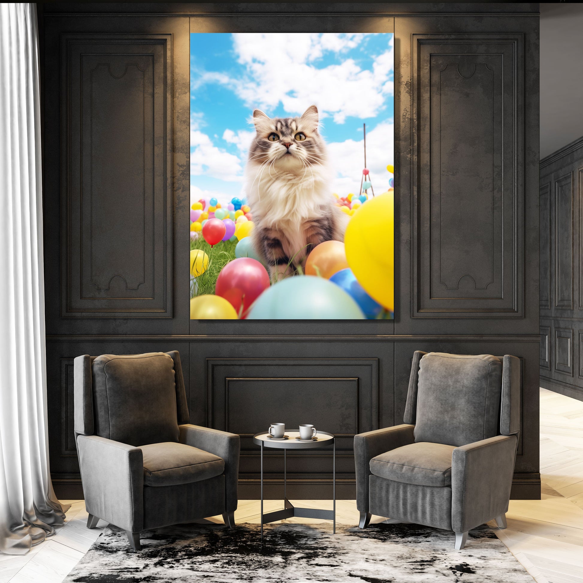 Balloon Cat Wall Art