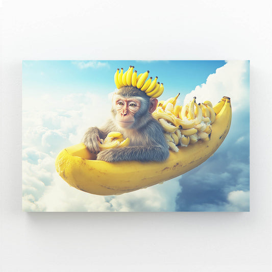 Banana Cloud Ride Monkey Art – banana cloud ride monkey canvas print