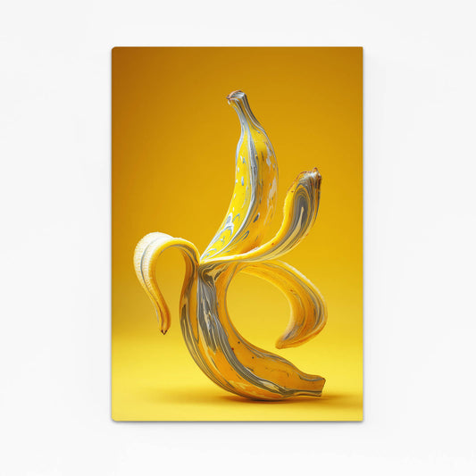 Banana On Yellow Fruit Art – banana on yellow fruit canvas print
