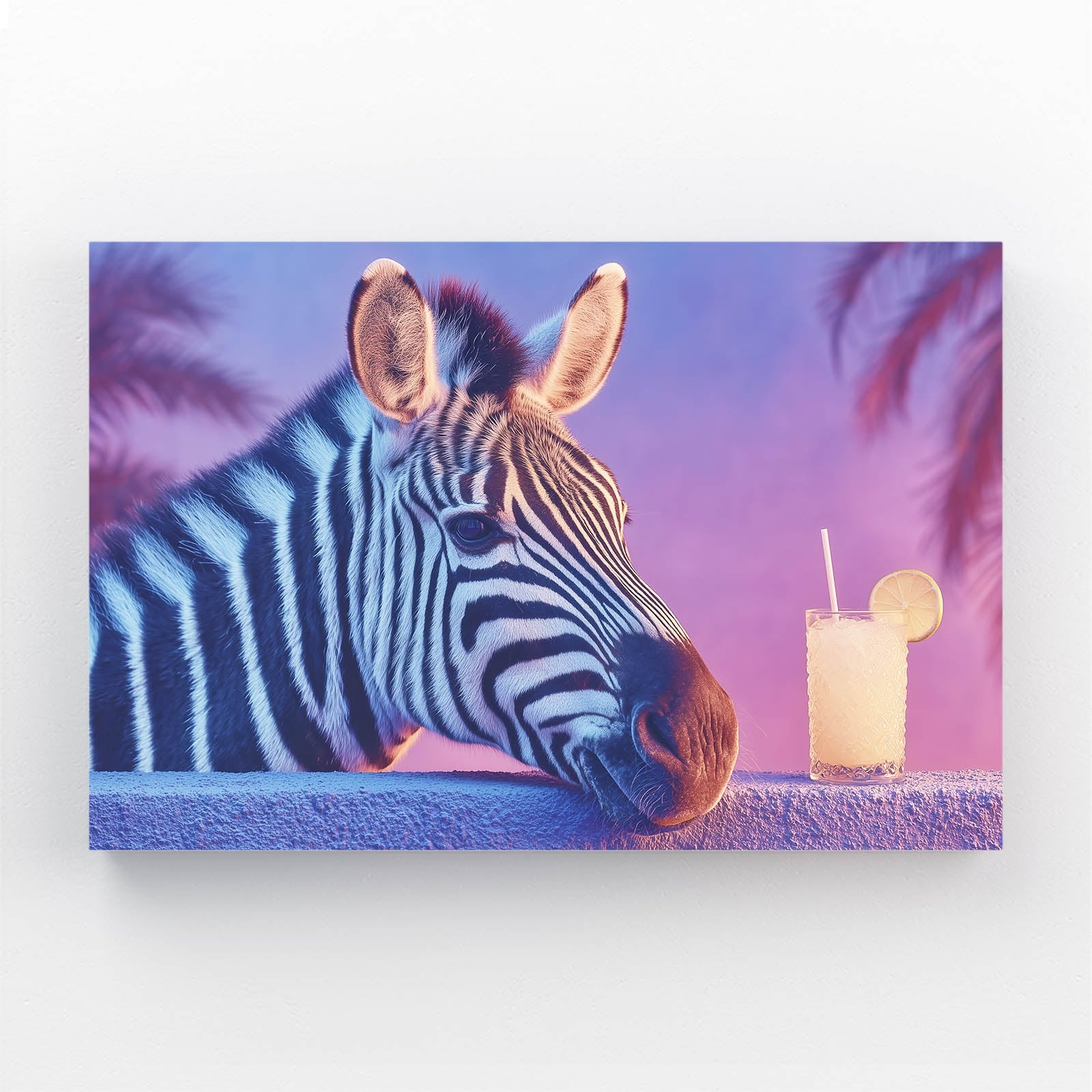 Bar Zebra Wall Art – bar canvas print