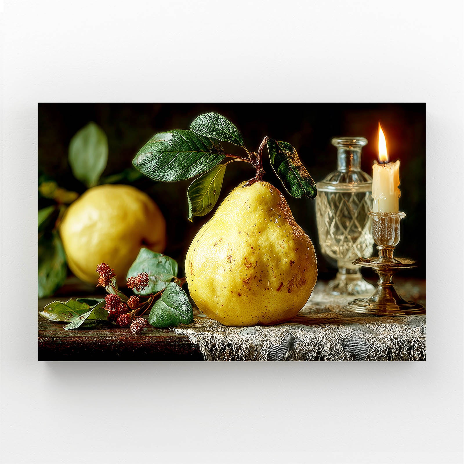 Baroque Pear Candle Fruit Prints – baroque pear candle fruit canvas print