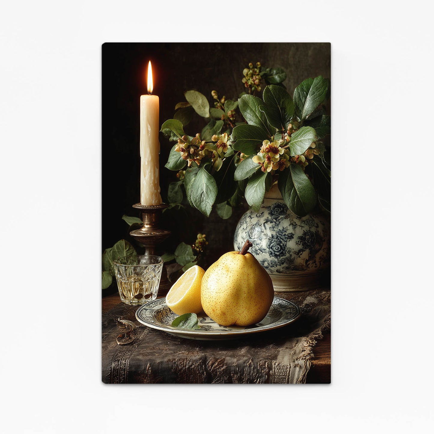 Baroque Pear Still Life Fruit Wall Decor – baroque pear still life fruit canvas print