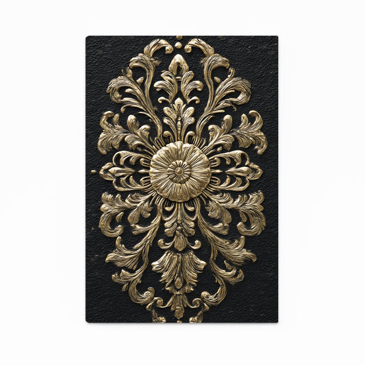 Baroque Rosette Relief Gold Canvas – baroque rosette relief gold canvas print