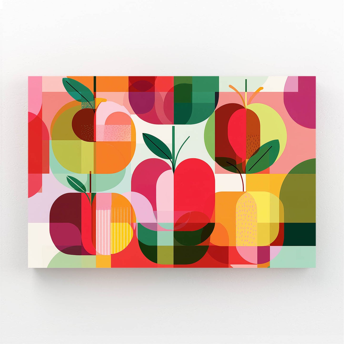 Bauhaus Apple Pattern Fruit Prints – bauhaus apple pattern fruit canvas print