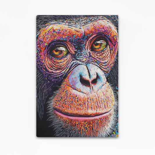 Beaded Dot Mask Monkey Wall Decor – beaded dot mask monkey canvas print