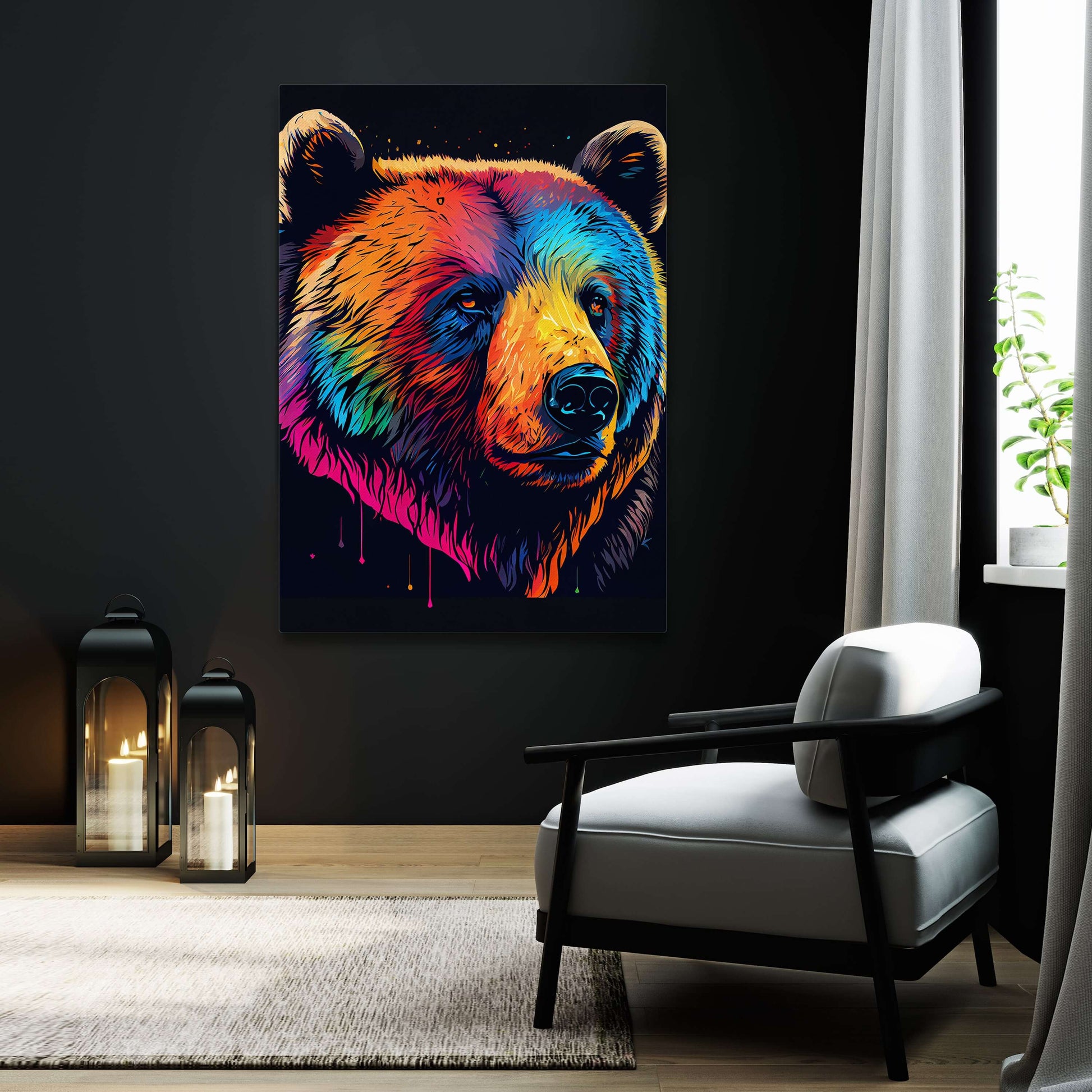 Colorful Bear Art