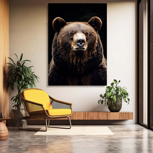Bear Fine Art — photography canvas print in brown tones, view 3