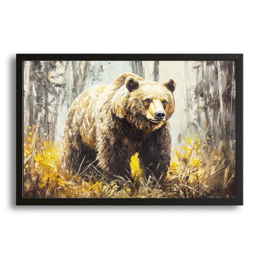 Bear Forest Art – canvas print on white background