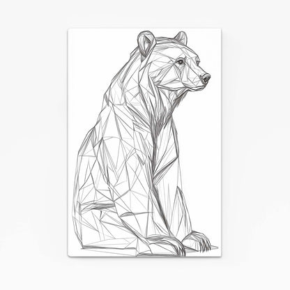 Bear Line Art Tattoo