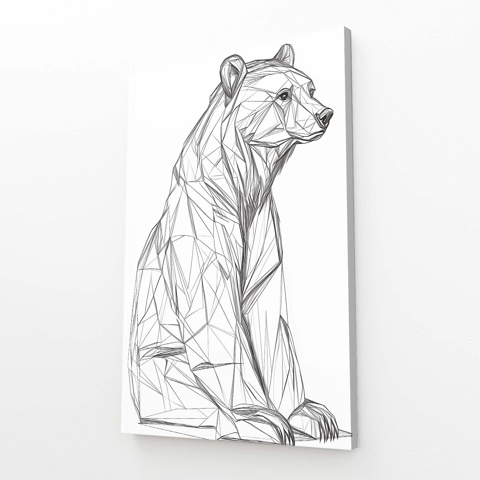 Bear Line Art Tattoo