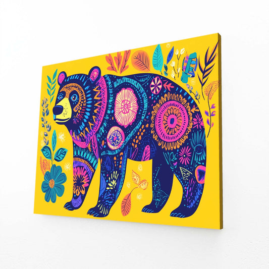 Bear Wall Art Yellow