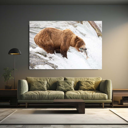 Bear Water Fall Wall Art