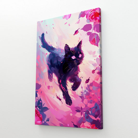 Pink Wall Art Cat