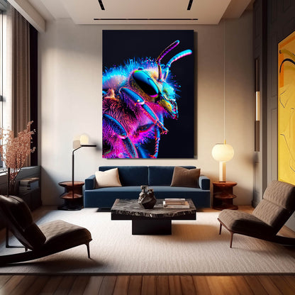 Bee In Neon Art
