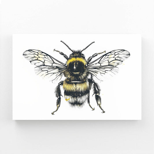 Bee Ink Drawing Art