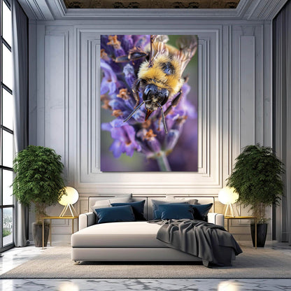 Bee On Lavender Art