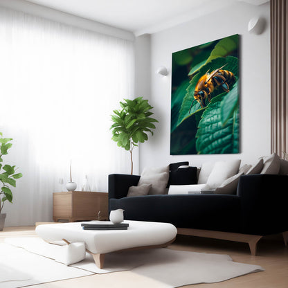 Bee On Leaf Art