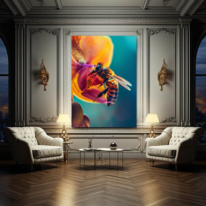 Bee On Orchid Art