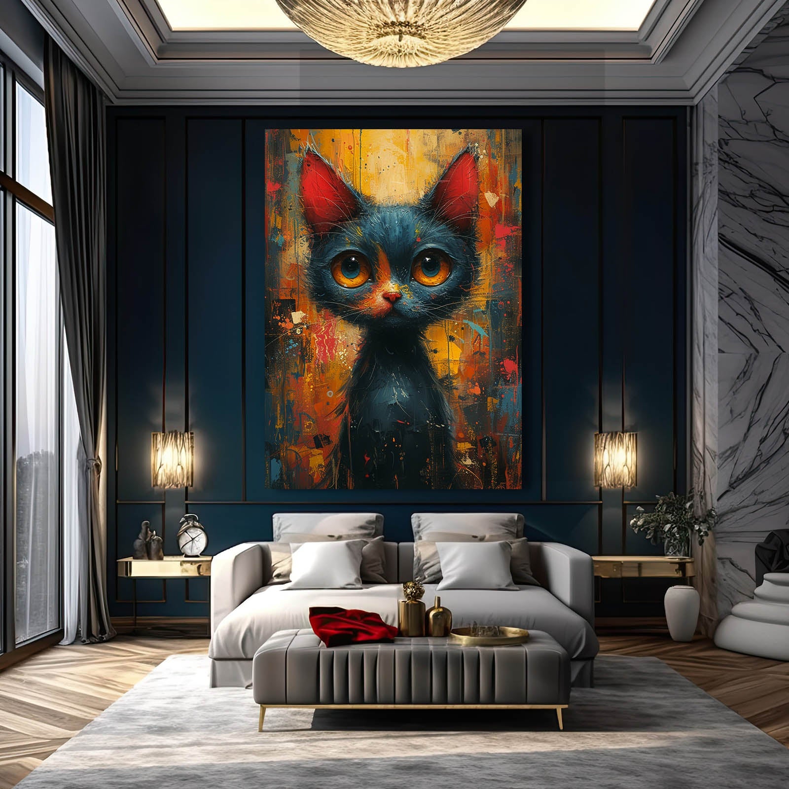 Big Eyes Cat Wall Art