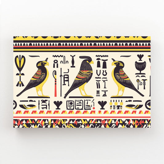 Bird Hieroglyph Pattern Egyptian Canvas – bird hieroglyph pattern egyptian canvas print