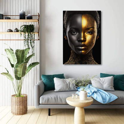 Black and Gold African Wall Art