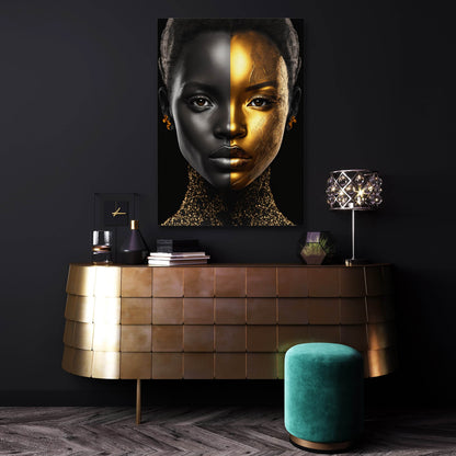 Black and Gold African Wall Art